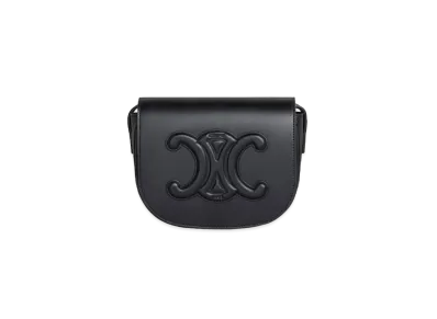 CELINE Folco Cuir Triomphe In Smooth Calfskin "Black"