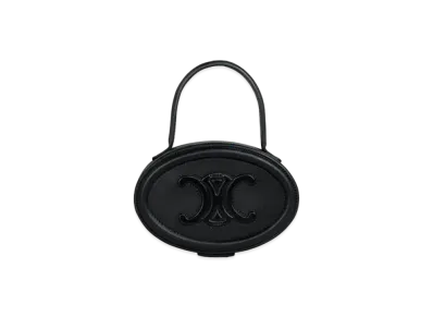 CELINE Oval Minaudiere Cuir Triomphe in Smooth Calfskin "Black"