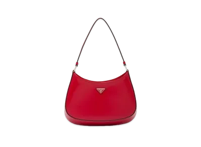 PRADA Creo Brushed Leather Shoulder Bag "Red"