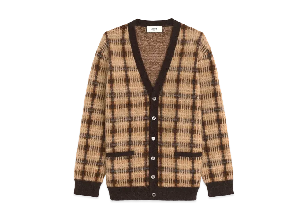 CELINE Cardigan / Brush Domo Hair "Beige"