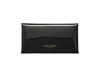 Saint Laurent Letter Pouch In Patent Leather "Black"
