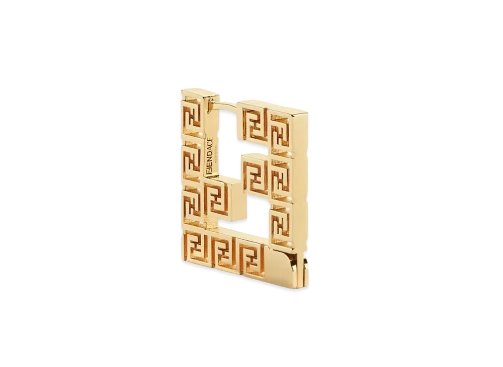 FENDI x Versace Fendace Gold-Colored Earrings "Gold"