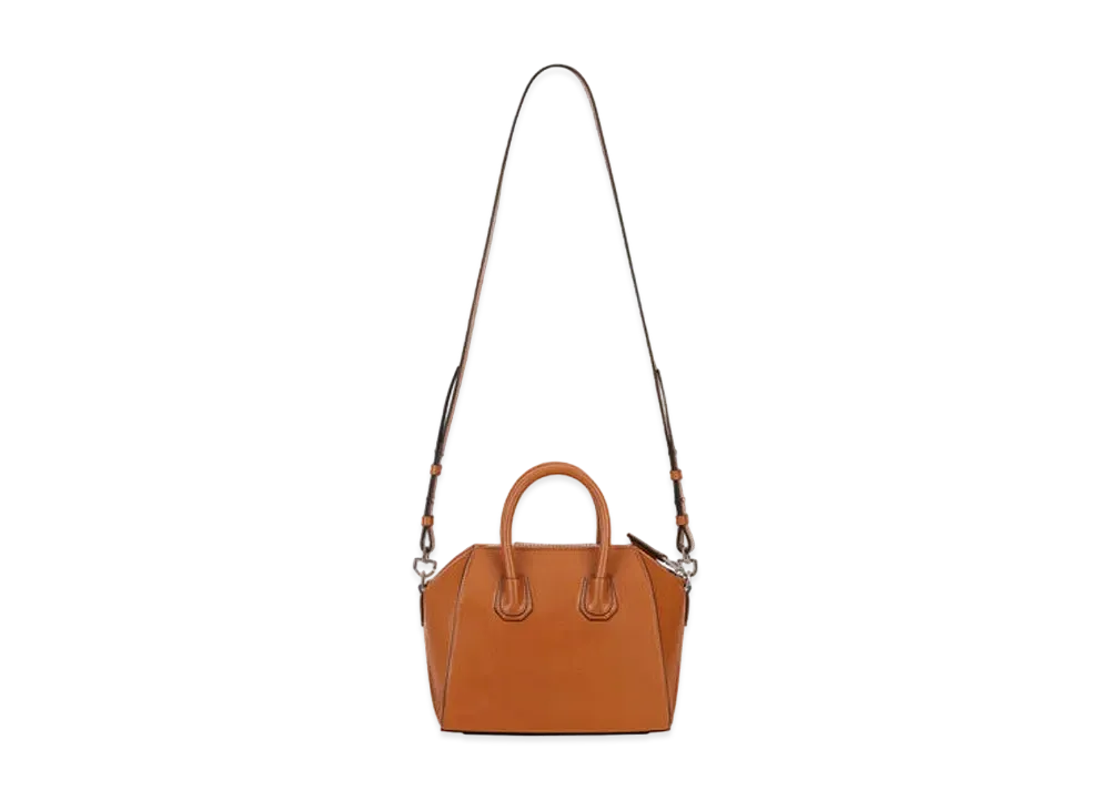 GIVENCHY Mini Antigona Bag in Box Leather "Camel"