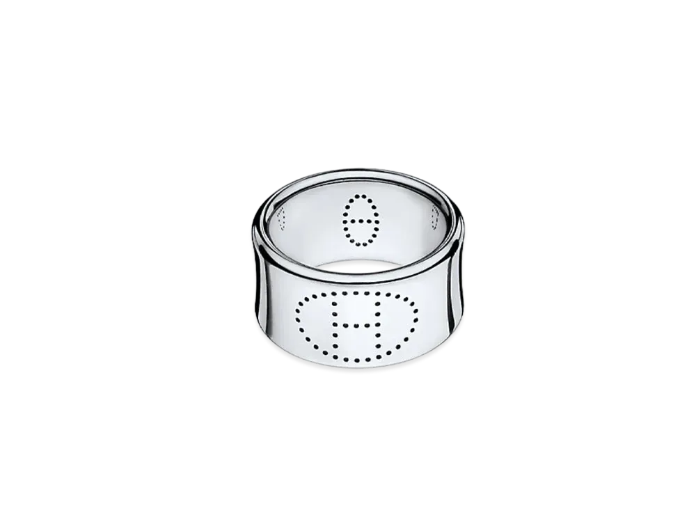 Hermes Eclipse Ruban Ring GM "Silver"