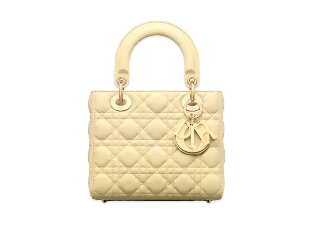 Dior Lady Dior My ABCDior Bag Pale Yellow Cannage Lambskin "Pale Yellow"
