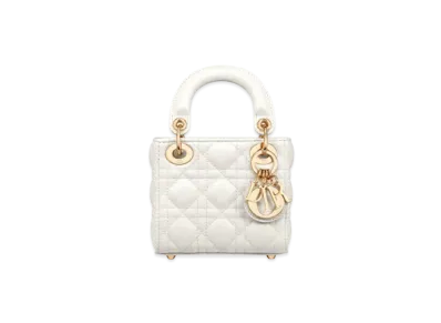 Dior Lady Dior Micro Bag Canage Skin "White"
