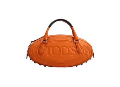 TOD'S Leather Boston Bag Mini "Orange"
