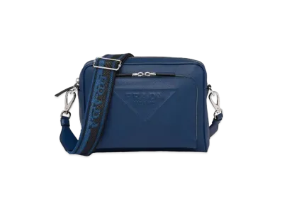 PRADA Saffiano Leather Shoulder Bag "Blue"