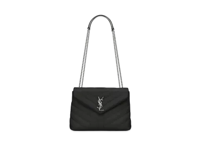 SAINT LAURENT Loulou Small Bag In Matelasse Y Leather "Black"