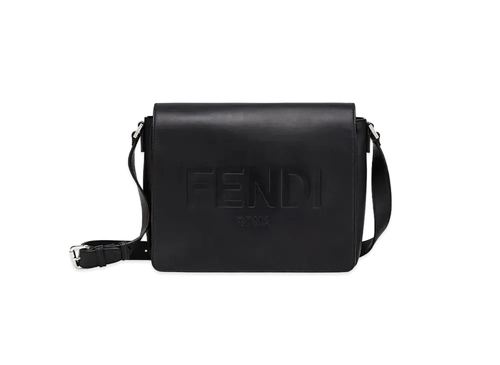 FENDI Messenger Bag Leather Bag "Black"