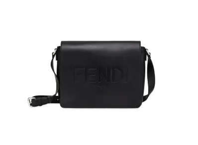FENDI Messenger Bag Leather Bag "Black"