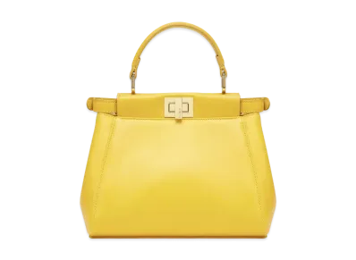 FENDI Peekaboo Mini Nappa Leather Bag "Yellow"