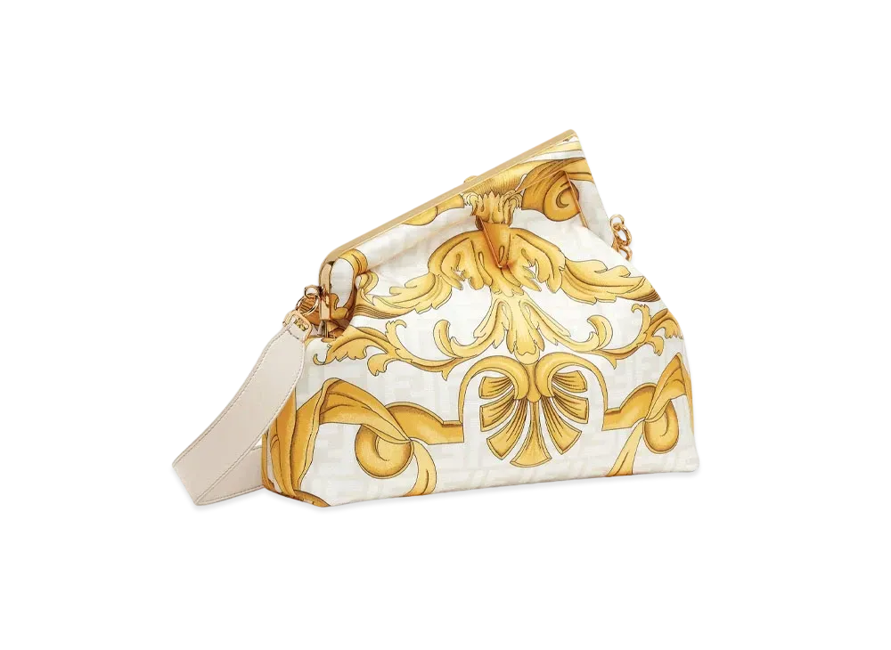 FENDI x Versace Fendace White Printed Silk Bag "White"