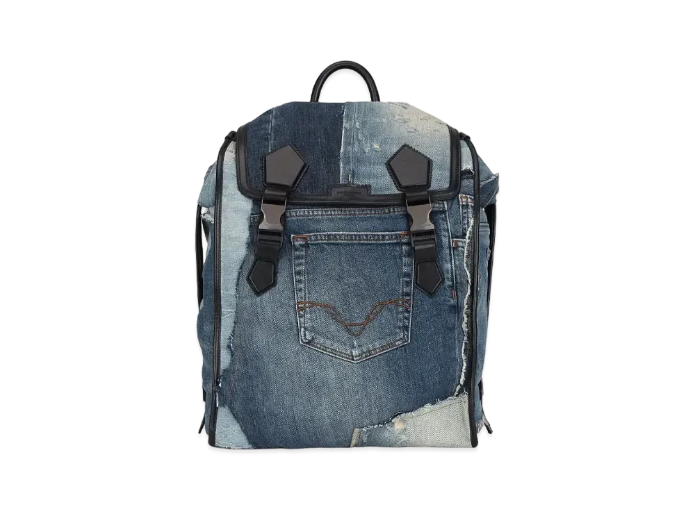 Dolce&Gabbana Edge back Pack Denim Patchwork "Blue"