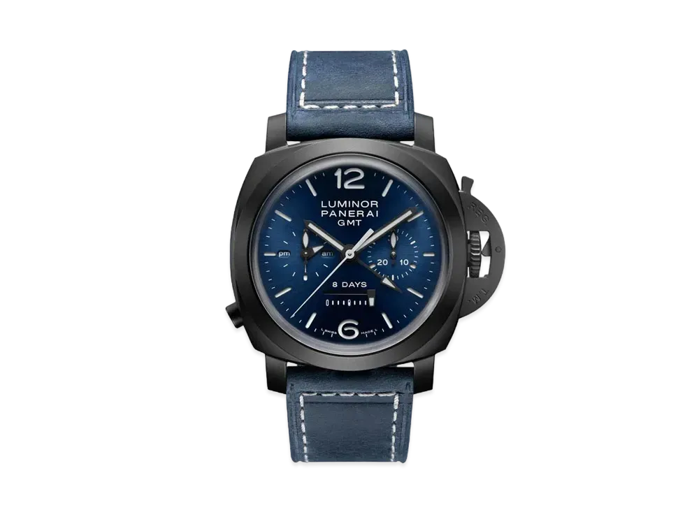 PANERAI Luminor Chrono Monopulsante 8 Giorni GMT Blu Notte