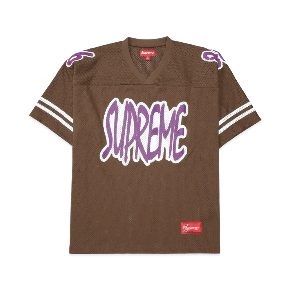 Supreme Reflective Football Jersey "Brown"