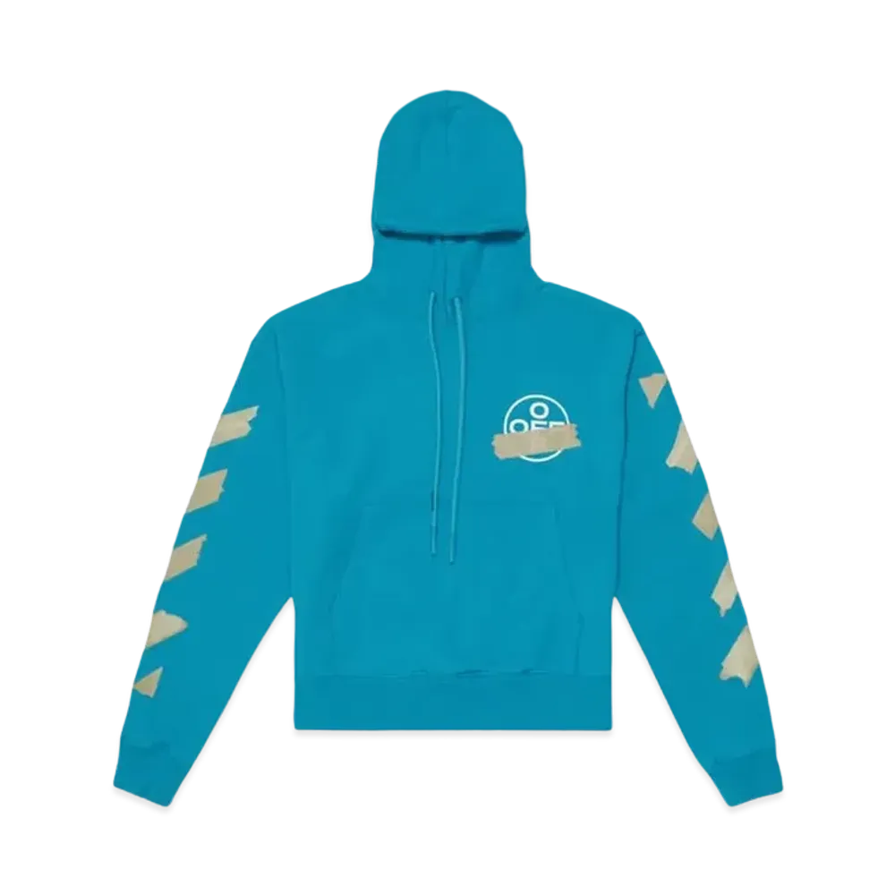 OFF-WHITE Tape Diag Arrows Hoodie "Blue"