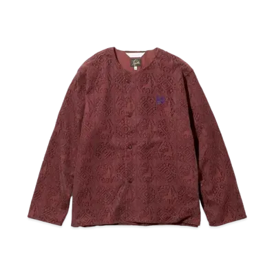 Needles x Sasquatchfabrix. Snap Cardigan Jacket - Velvet Lace "Dark Purple"