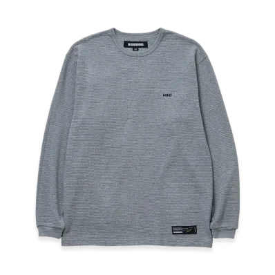 NEIGHBORHOOD Waffle Fabric Crewneck LS-2 "Gray"