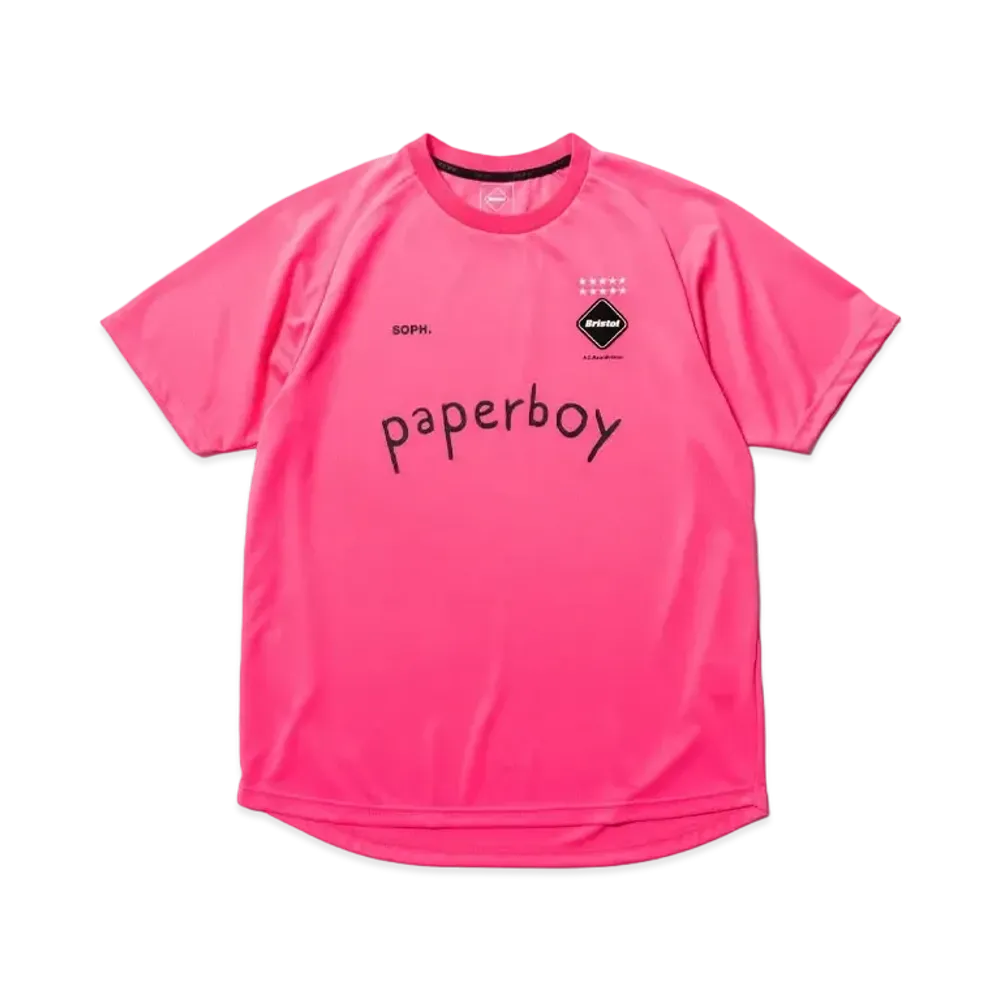 F.C.Real Bristol x paperboy 'FOOTBALL PACK' Short Sleeve Pre Match Top "Pink"
