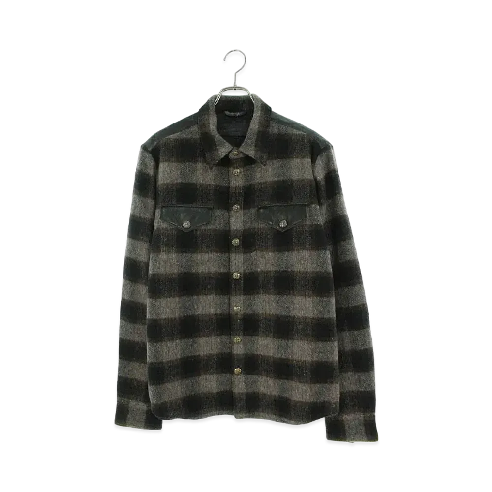 Chrome Hearts CPO Lining Quilted Cross Ball Button L/S Shirt "Brown"