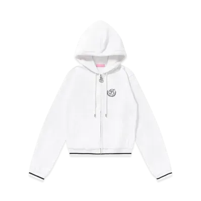 BlackEyePatch B Emblem Pile Zip Hoodie "White"
