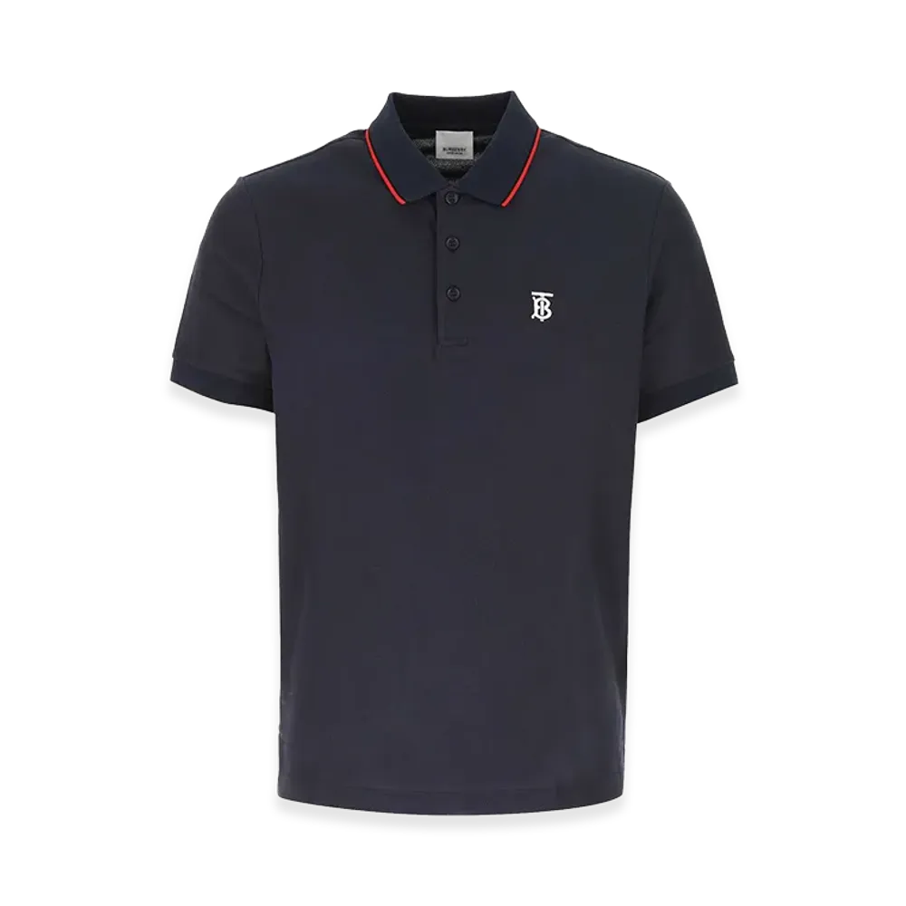 Burberry Polo In Piquet Blu Navy "Blue"