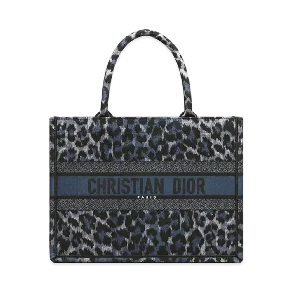 Dior Dior Book Tote Medium Bag Mizza Embroidery "Blue/Black"