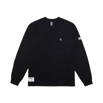 BILLIONAIRE BOYS CLUB EMBROIDERED LOGO COTTON L/S T-SHIRT B "BLACK"