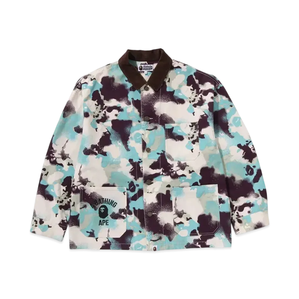 A BATHING APE Map Camo Work Jacket "Multi"