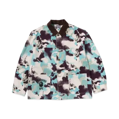 A BATHING APE Map Camo Work Jacket "Multi"