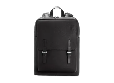 LOEWE Military Backpack In Soft Grained Calfskin "Black"