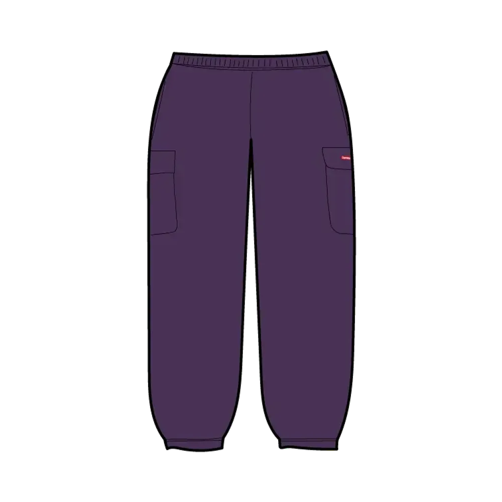 Supreme Small Box Cargo Sweatpant "Dark Purple"