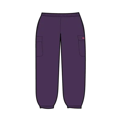 Supreme Small Box Cargo Sweatpant "Dark Purple"