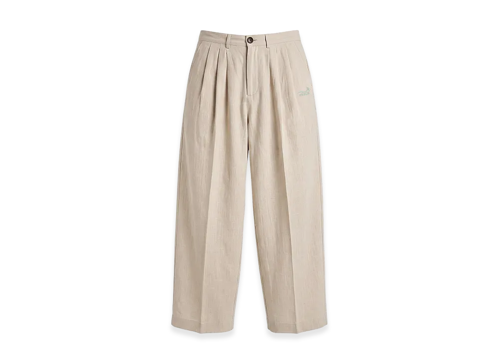 FEELS. Linen Two-Tucked Slacks "Beige"