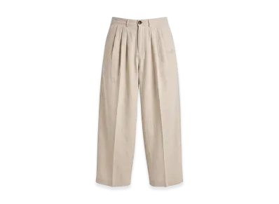 FEELS. Linen Two-Tucked Slacks "Beige"