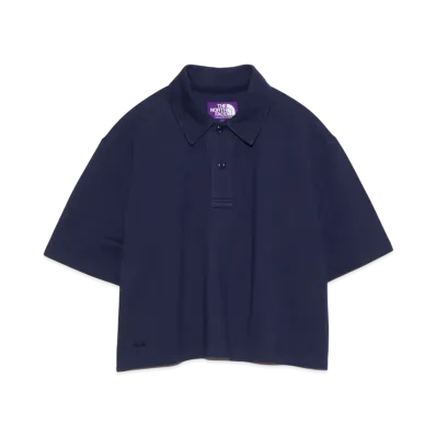 The North Face PURPLE LABEL Moss Stitch Field Cropped Polo "Navy"