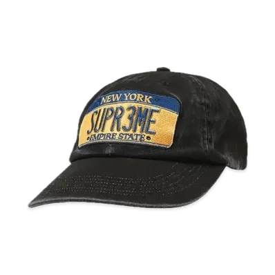 Supreme License Plate 6-Panel "Black"