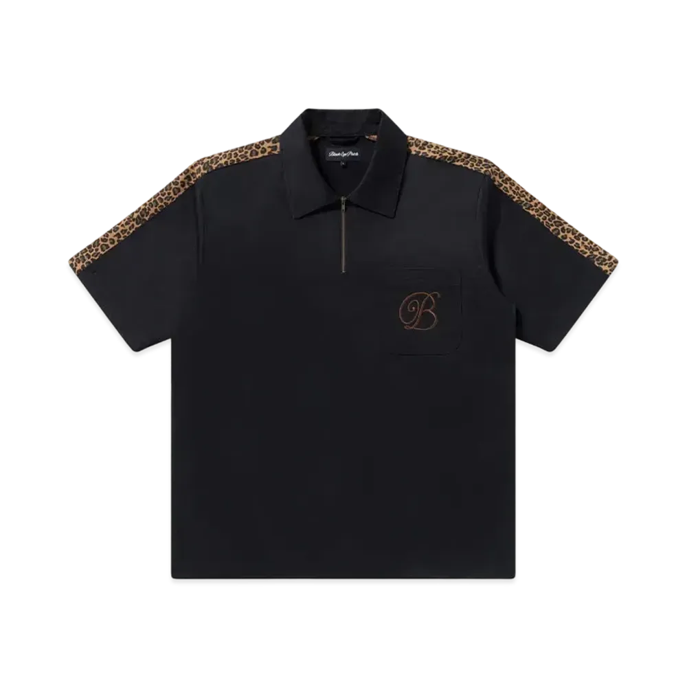 BlackEyePatch Leopard Bordered S/S Work Shirt "Black"