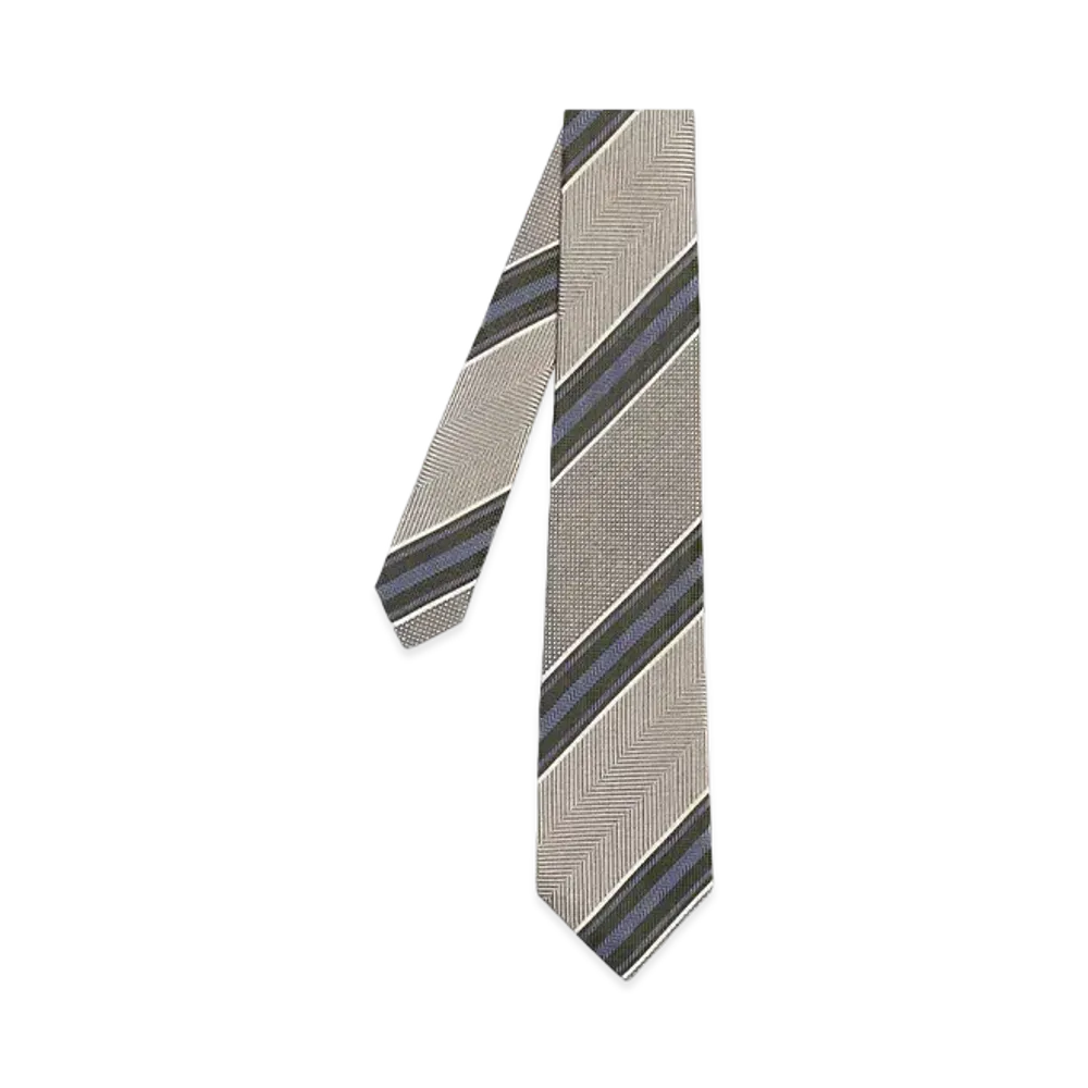 Paul Smith Mixed Pattern Regimental Tie "LightGray"