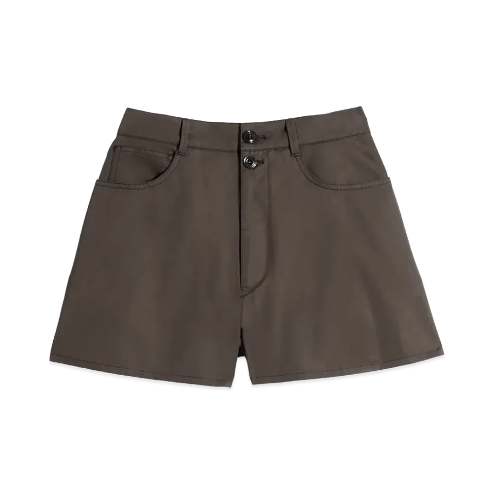 LEMAIRE Women's Cotton Twill Shorts "Ristretto"