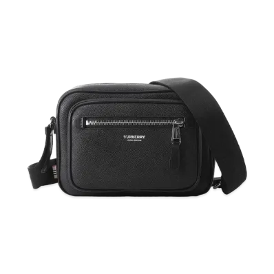 Burberry Grainy Leather Crossbody Bag "Black"