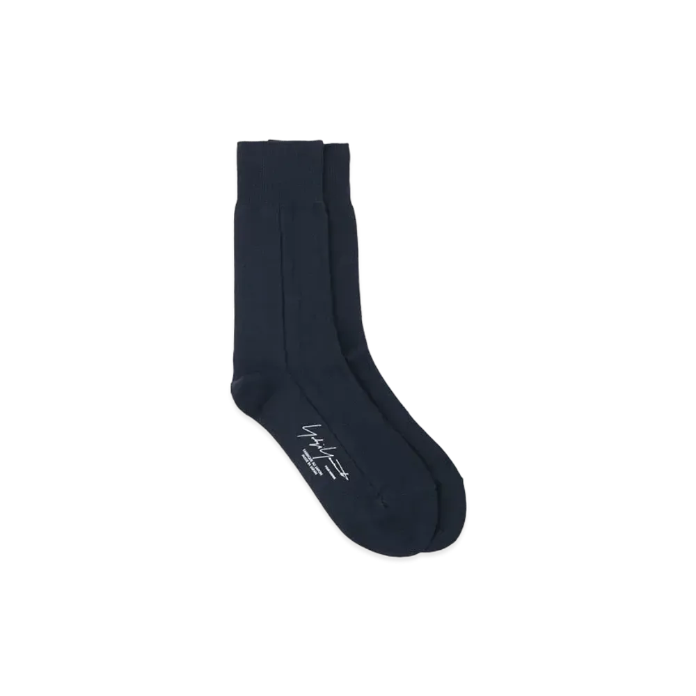 Yohji Yamamoto C/AC/NY Plain Stitch Dot Socks "Navy"