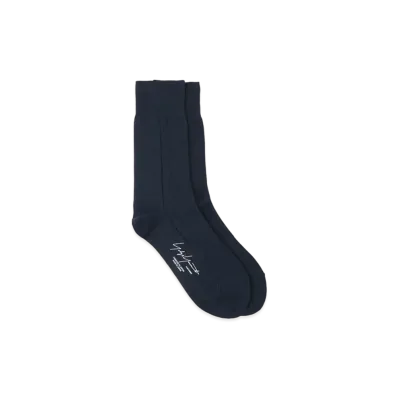 Yohji Yamamoto C/AC/NY Plain Stitch Dot Socks "Navy"