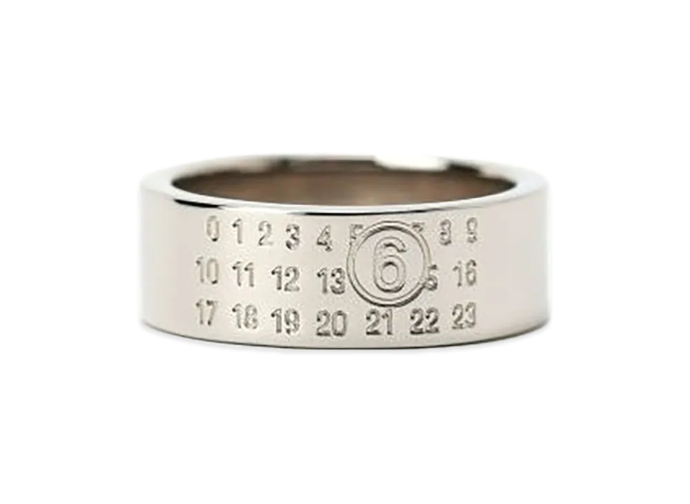 MM6 Maison Margiela Numeric Minimal Signature Ring "Silver"