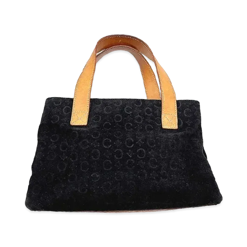 CELINE Macadam Suede Handle Bag "Black"