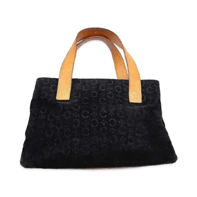 CELINE Macadam Suede Handle Bag "Black"