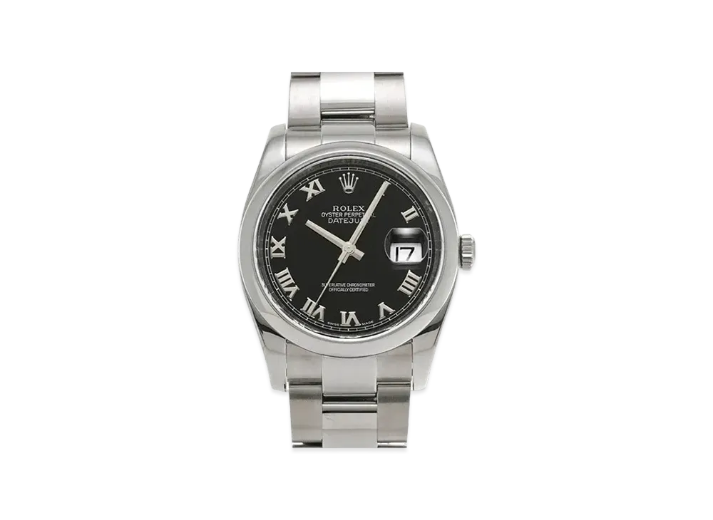 ROLEX Datejust 36 "Black Roman/Stainless Steel"