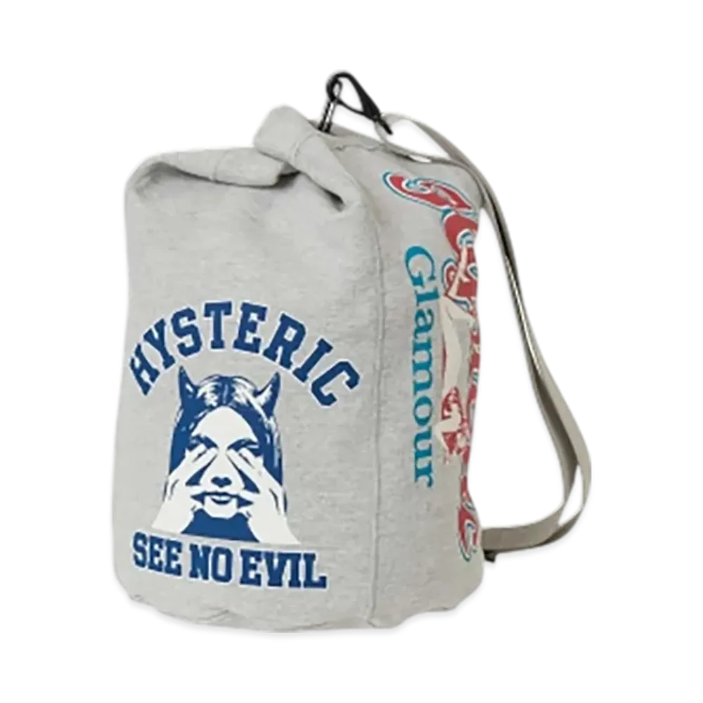 HYSTERIC GLAMOUR Colleege Collage Sweat Shoulder Bag "Top Gray"