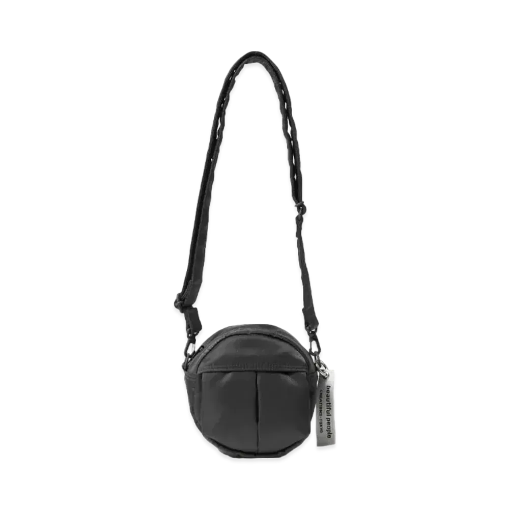 POTR x beautiful people Shoulder Bag In Nylon Twill "Charcoal"